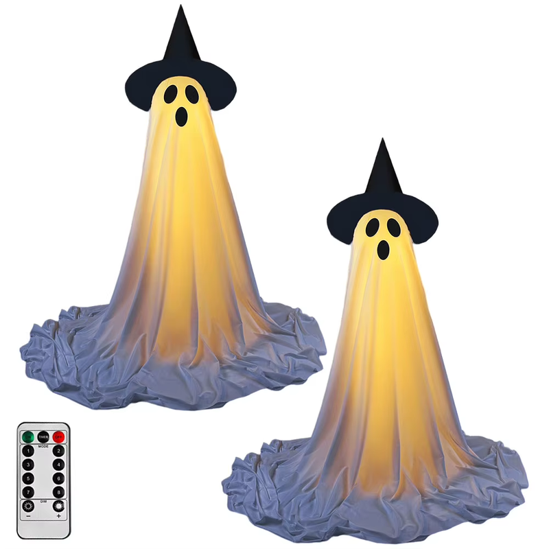 Light up Ghost Spooky Ghost Halloween Decor with String Lights Scary Standing Gh