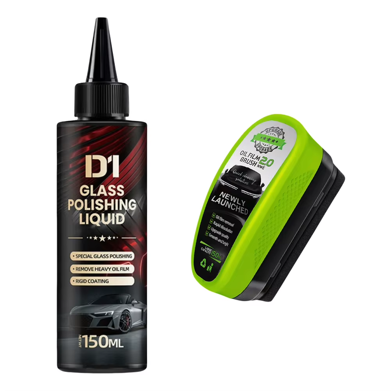 Automotive Oil Film Cleaning Brush Set 150Ml Glass Oil Film Remover Glass Coatin