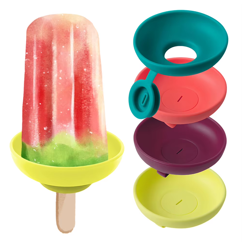 5 Pcs Drip-Proof Popsicle Rack for Summer Silicone Anti-Drip Ice Cream Bracket R