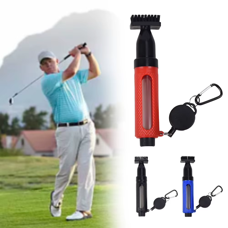 Golf Club Cleaner Brush Golf Cleaning Brush with Bottle & Clip Golf Water Brush