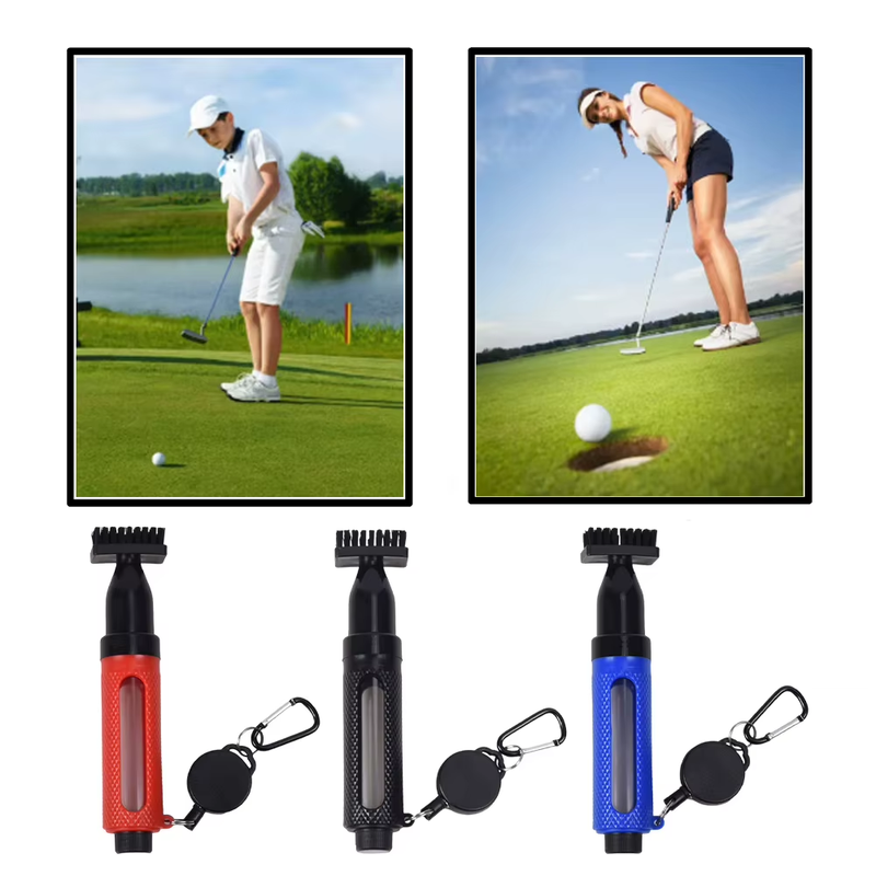 Golf Club Cleaner Brush Golf Cleaning Brush with Bottle & Clip Golf Water Brush