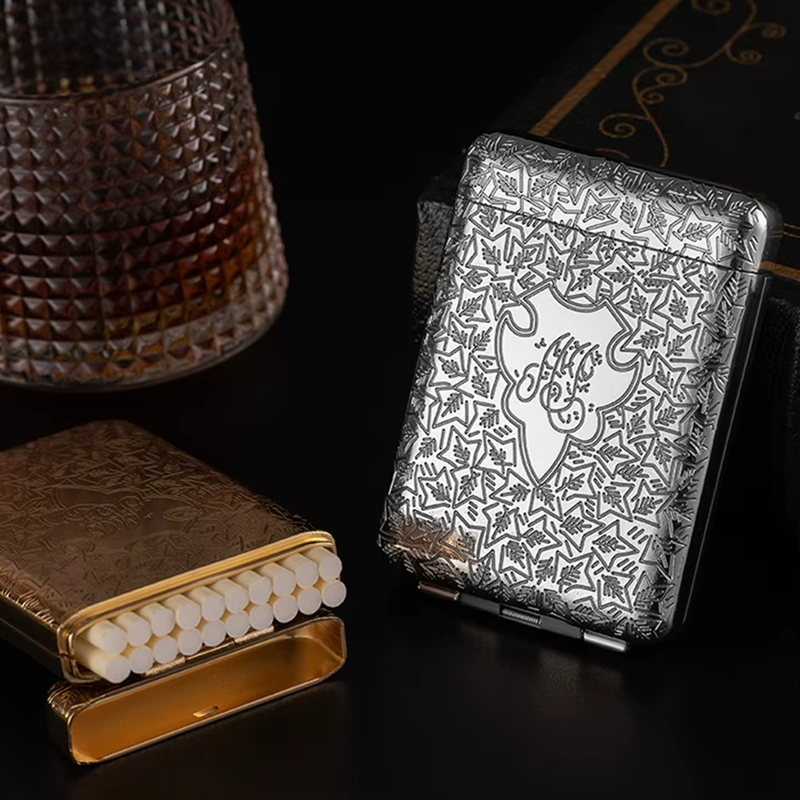 Vintage Cigarette Case Cigarette Storage Case Zinc Alloy Cigarette Carrying Case