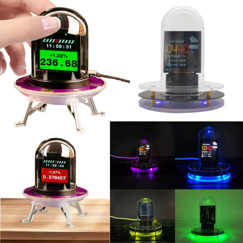 UFO Smart Glow Tube Clock Wifi-Synced Nixie Tube DIY Animations Networked Nixie