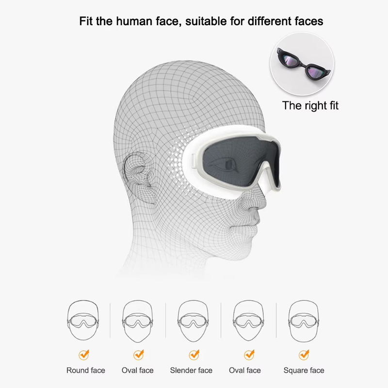 Professional Swim Glasses UV Protection Electroplate Diving Glasses No Leaking S