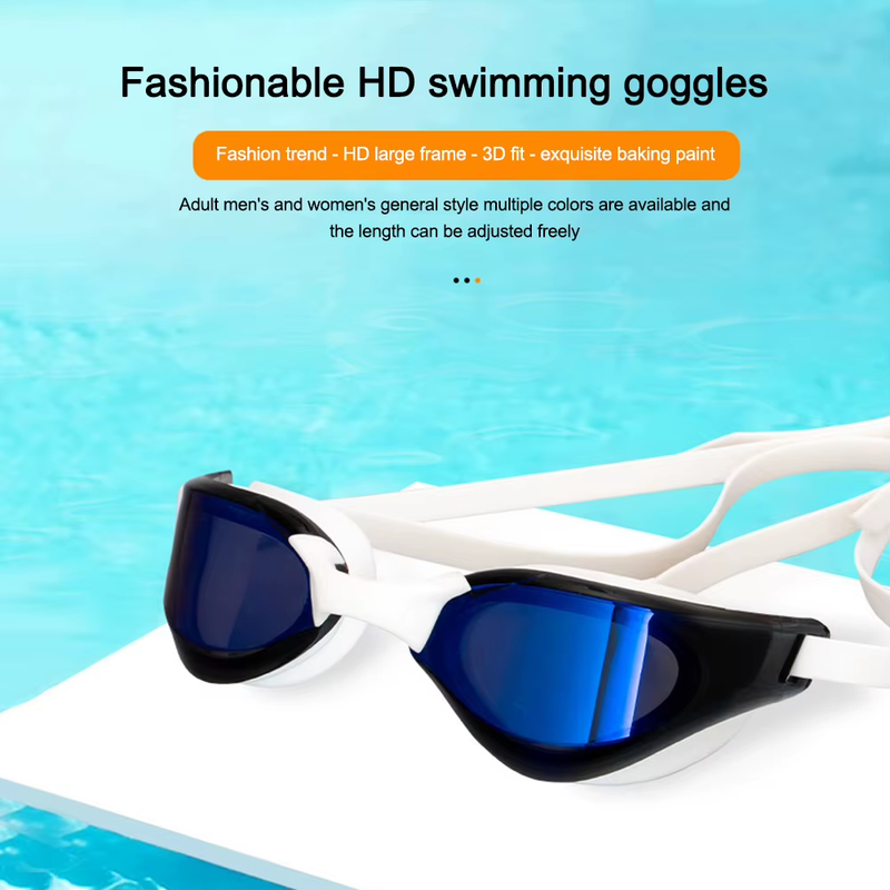Professional Swim Glasses UV Protection Electroplate Diving Glasses No Leaking S