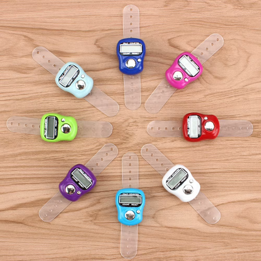 Electronic Finger Counter Ring Row Tally Pedometer for Pray Buddha Sewing Stitch