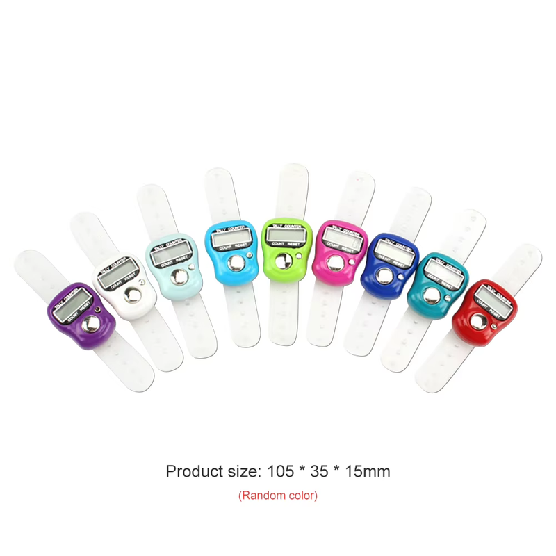 Electronic Finger Counter Ring Row Tally Pedometer for Pray Buddha Sewing Stitch