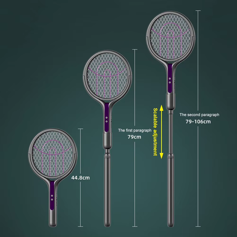 Rotating Head Electric Fly Swatter 2 in 1 Rechargeable Fly Killer and Mosquito T