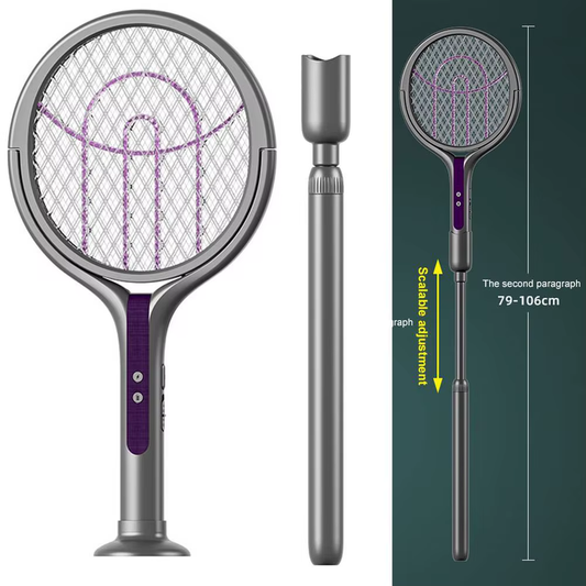 Rotating Head Electric Fly Swatter 2 in 1 Rechargeable Fly Killer and Mosquito T
