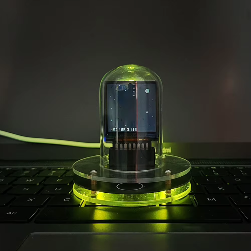 Smart Wifi Glow Tube Clock Weather Station WIFI Bitcoin Price Tracker Cyberpunk