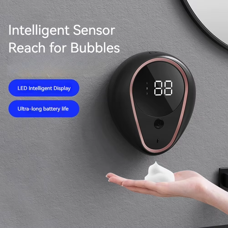 Automatic Wall Mount Hand Sanitizer Machine Infrared Sensor Rechargeable Foam De