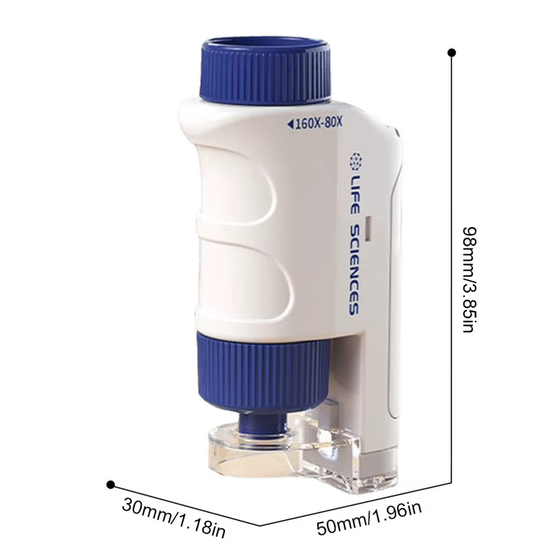60-120X Mini Pocket Microscope Kit Boy Girl Exploring Gift Pocket Microscope Min
