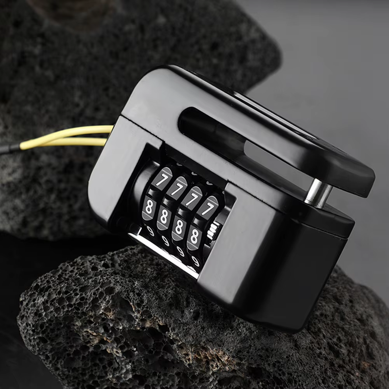 Motorcycle Safety Disc Wheel Lock Waterproof Bicycle Password Lock Bike Disc Bra