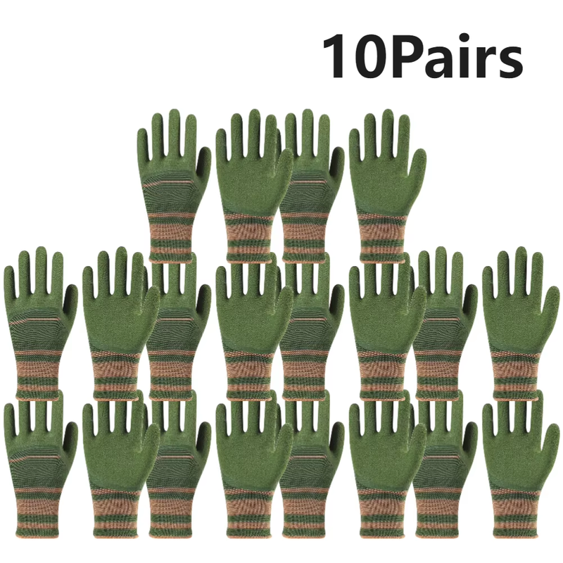1-10Pairs Gardening Gloves Thorn Proof Rose Pruning Garden Glove Unisex Breathab