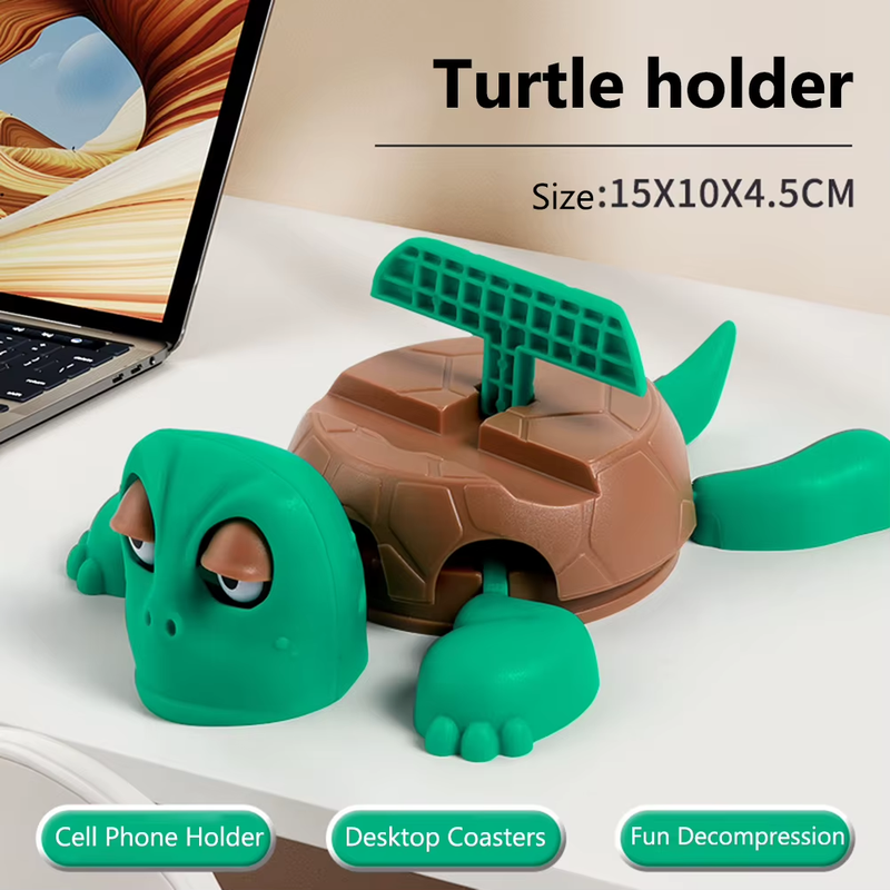 2Pcs Funny Turtle Coasters Phone Holder Tea Coffee Mug Drinks Holder Cup Pad DIY