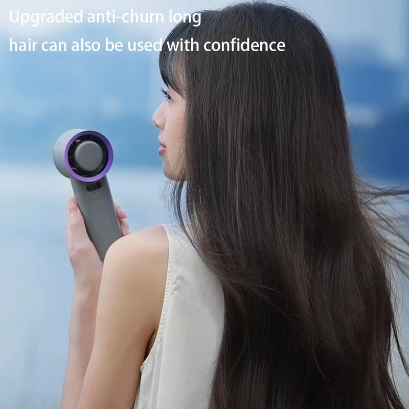 Portable Handheld Fan with 6M/S Wind with 100 Gears Adjustable Rechargeable Port