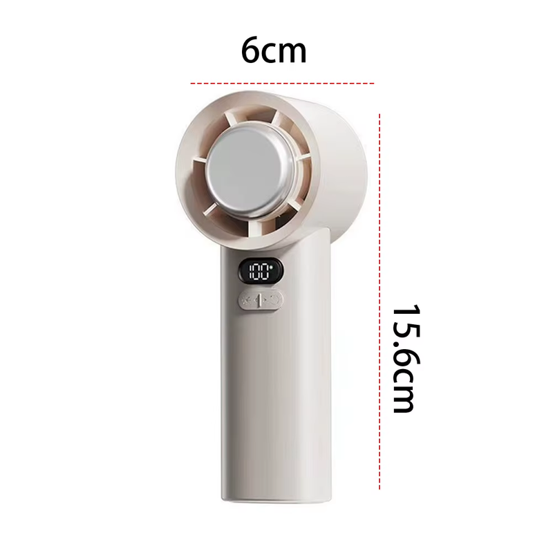 Portable Handheld Fan with 6M/S Wind with 100 Gears Adjustable Rechargeable Port