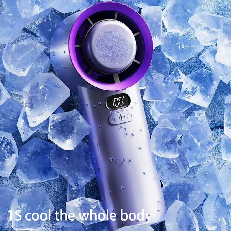 Portable Handheld Fan with 6M/S Wind with 100 Gears Adjustable Rechargeable Port