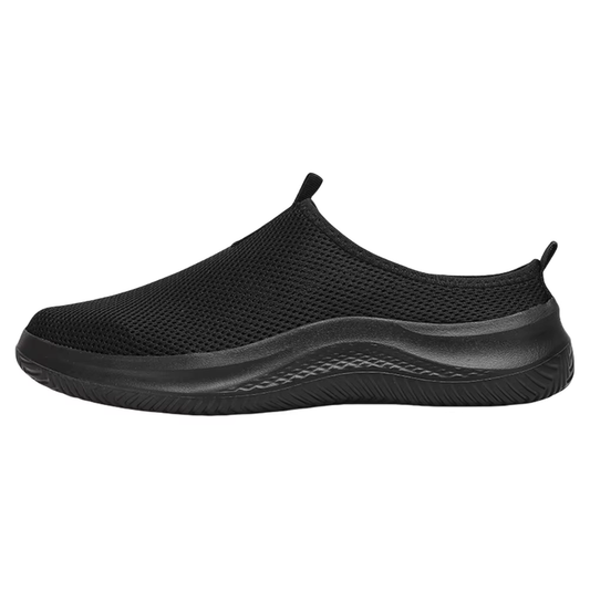 Men Large Size Running Sneaker Wear-Resistant Mesh Half Slippers Casual Walking