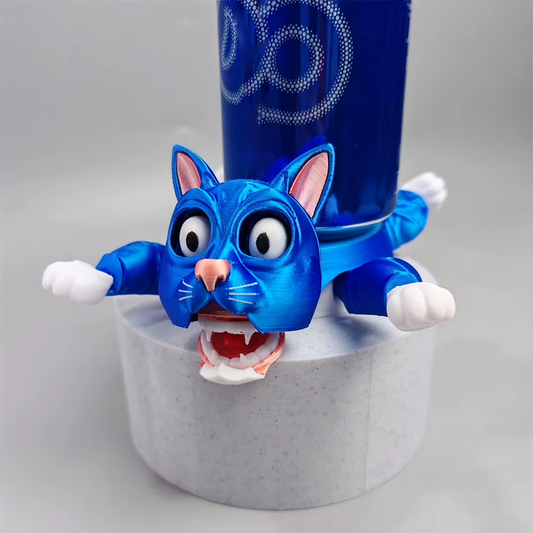 Creative Cat Coasters Funny Panicked 3D Printed Cat Cup Pad Heat Insulated Novel