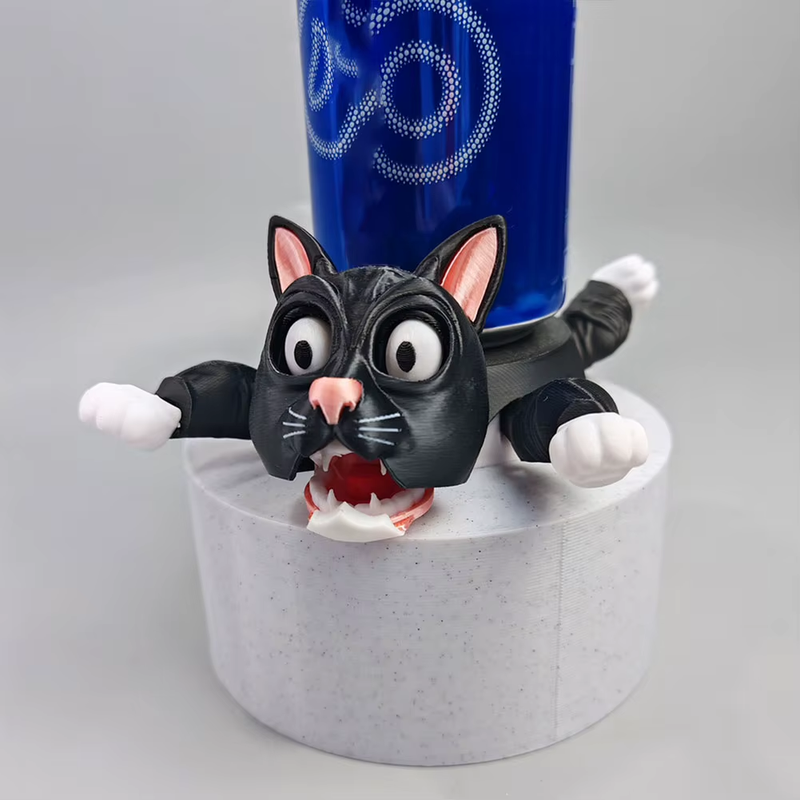 Creative Cat Coasters Funny Panicked 3D Printed Cat Cup Pad Heat Insulated Novel