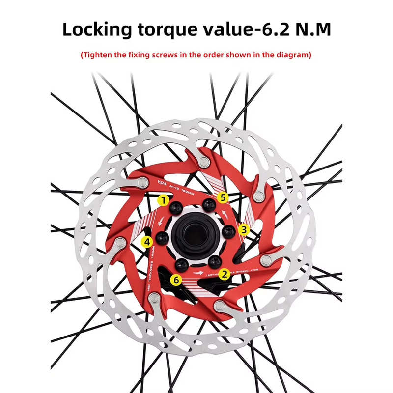 160Mm Bike Disc Brake Rotor with 6 Bolts Bicycle Rotor Disc Heat Dissipation Roa