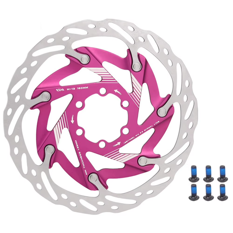 160Mm Bike Disc Brake Rotor with 6 Bolts Bicycle Rotor Disc Heat Dissipation Roa