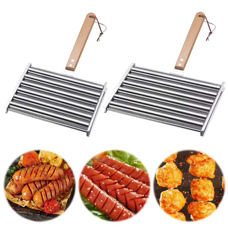 Stainless Steel Hot Dog Grill Roller 5 Hot Dog Capacity Hot Dog Roller Sausage R