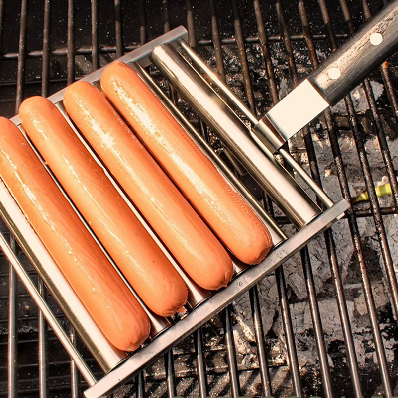 Stainless Steel Hot Dog Grill Roller 5 Hot Dog Capacity Hot Dog Roller Sausage R