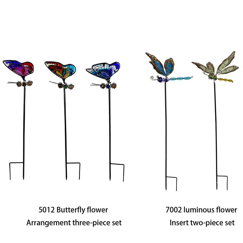 3D Butterfly/Dragonfly Garden Stake Decor Insect Yard Stake Metal Lawn Ornaments
