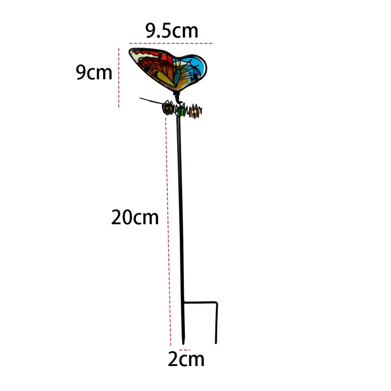 3D Butterfly/Dragonfly Garden Stake Decor Insect Yard Stake Metal Lawn Ornaments