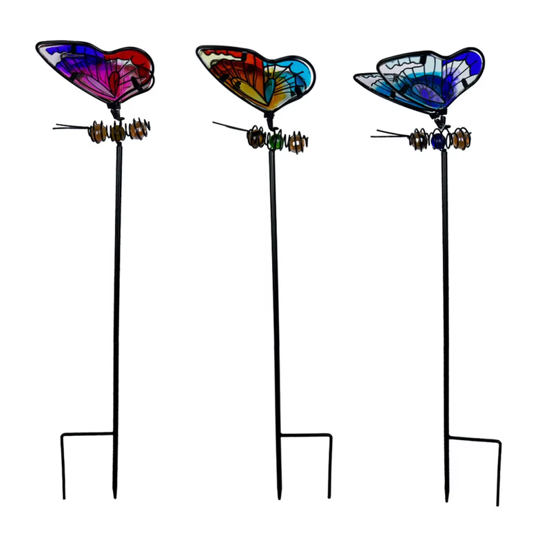 3D Butterfly/Dragonfly Garden Stake Decor Insect Yard Stake Metal Lawn Ornaments