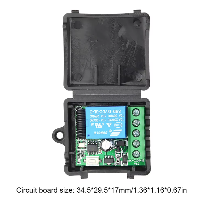 433Mhz Wireless Remote Control Switch 1CH Relay Receiver Module DC 12V RF Transm