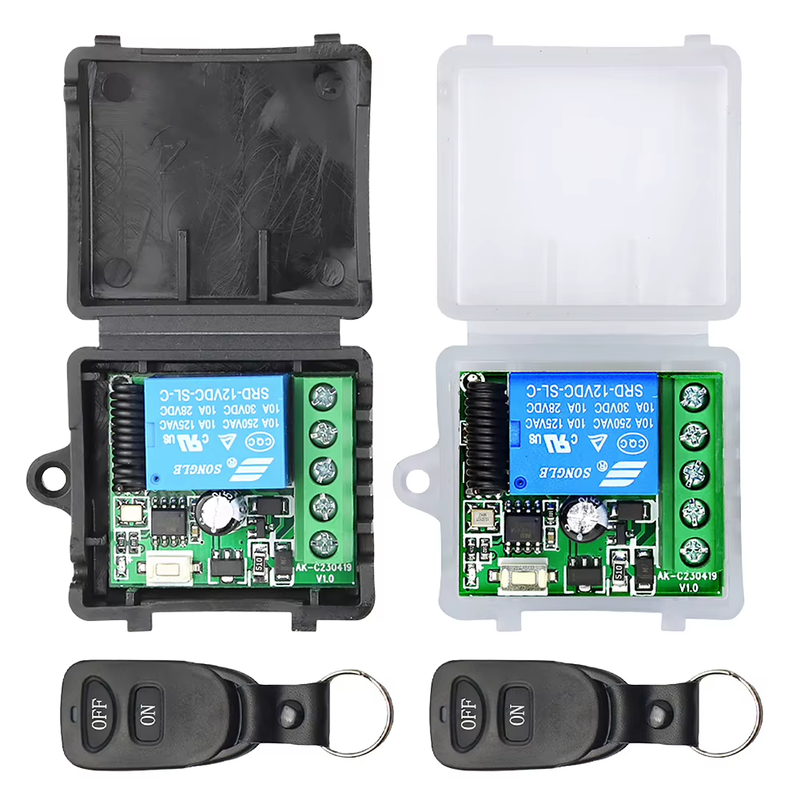 433Mhz Wireless Remote Control Switch 1CH Relay Receiver Module DC 12V RF Transm