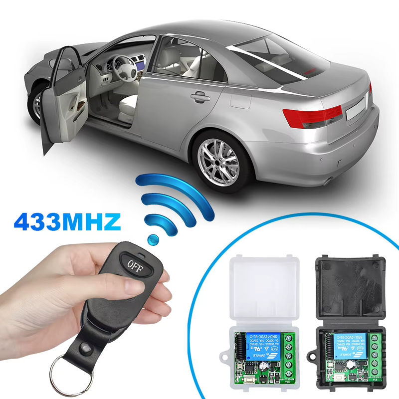 433Mhz Wireless Remote Control Switch 1CH Relay Receiver Module DC 12V RF Transm