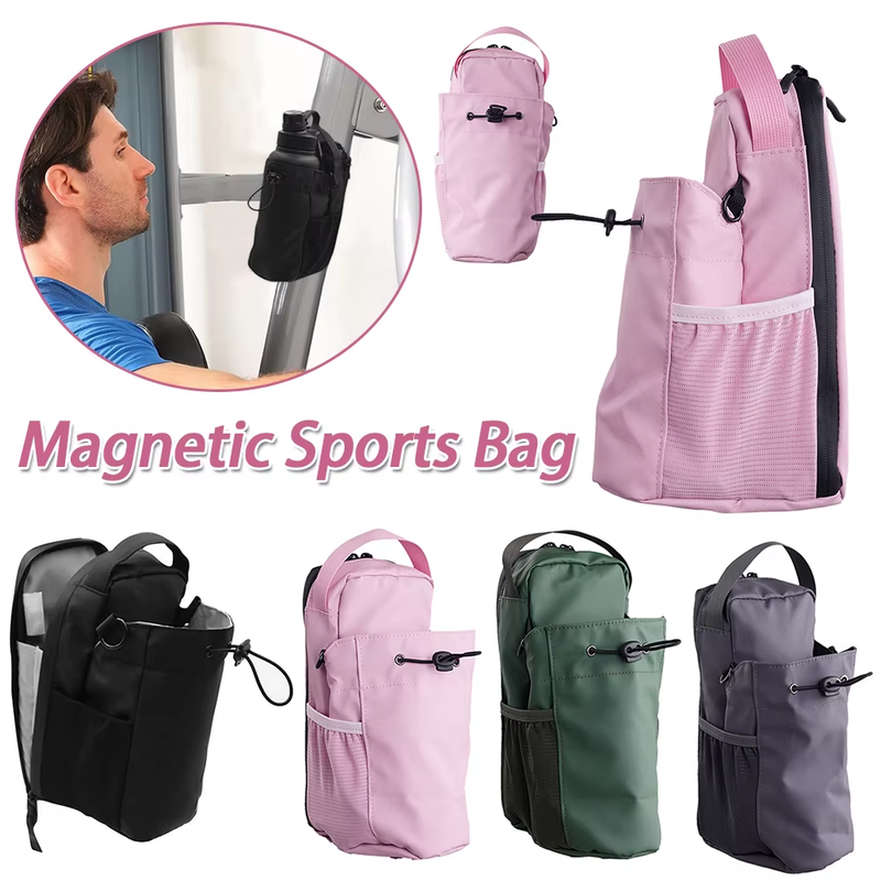 Magnet Water Bottle Pouch Large Capacity Phone Holder Crossbody Bag Fitness Wate
