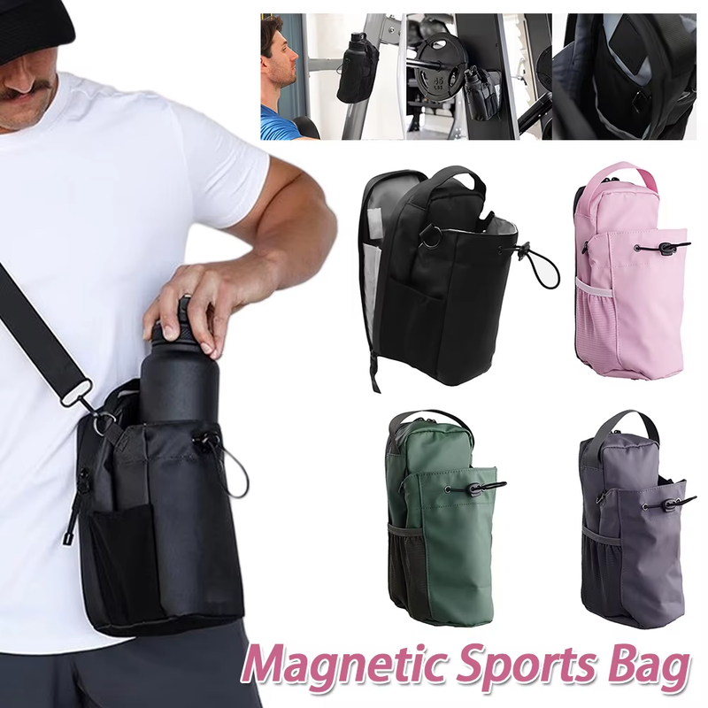 Magnet Water Bottle Pouch Large Capacity Phone Holder Crossbody Bag Fitness Wate