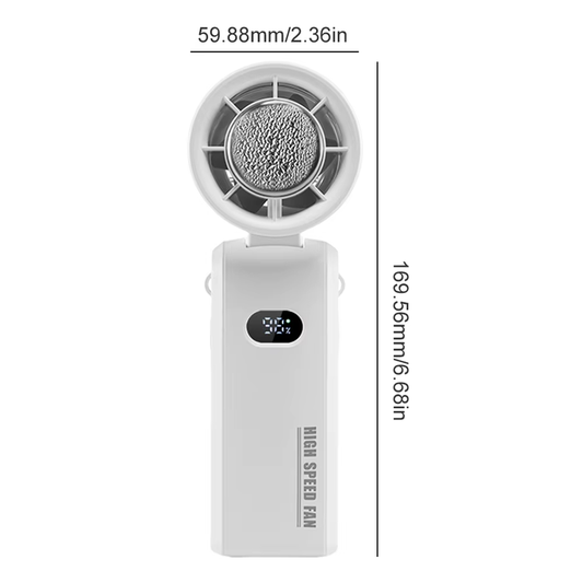 2025 New Handheld Turbo Fan 3600Mah Rechargeable Mini Pocket Air Cooling Fans wi
