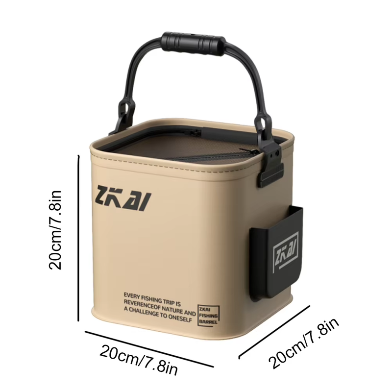 8L/13L Portable Fishing Water Pail Folding Fishing Bucket Handle Outdoor Bucket