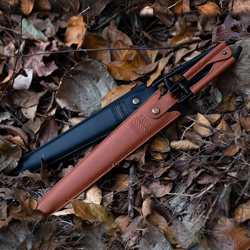 Barbecue Burning Tongs with Leather Cover BBQ Charcoal Clips Carbon Steel Bonfir