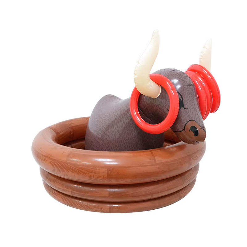 Inflatable Water Bull Cooler PVC Pool Inflatable Drinks Holder Multifunctional S