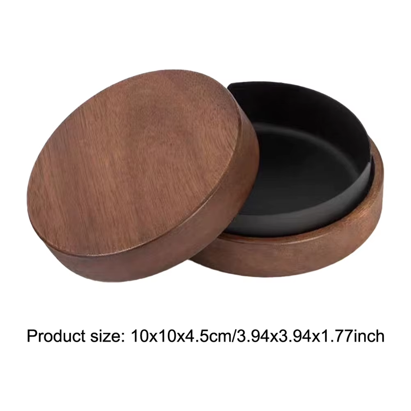 Ashtray Made of Wooden with Lid Stainless Steel Liner Ash Tray Windproof Ashtray