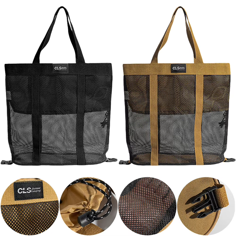 Outdoor Camping Handbag Large Capacity Foldable Beach Handbag Folding Picnic Bag