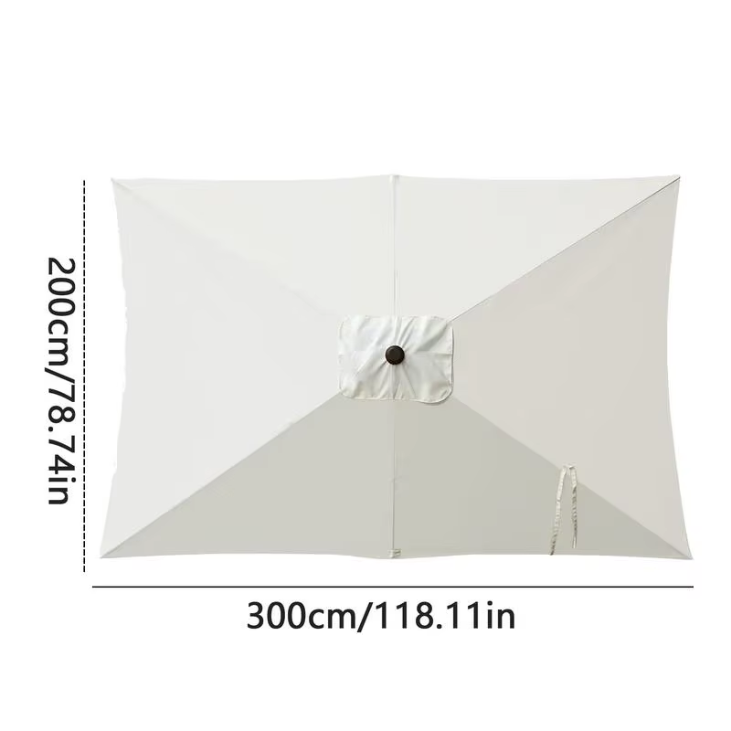 Umbrella Replacement Canopy 6.6X10Ft Rectangle Cantilever Umbrella Heavy Duty Ca