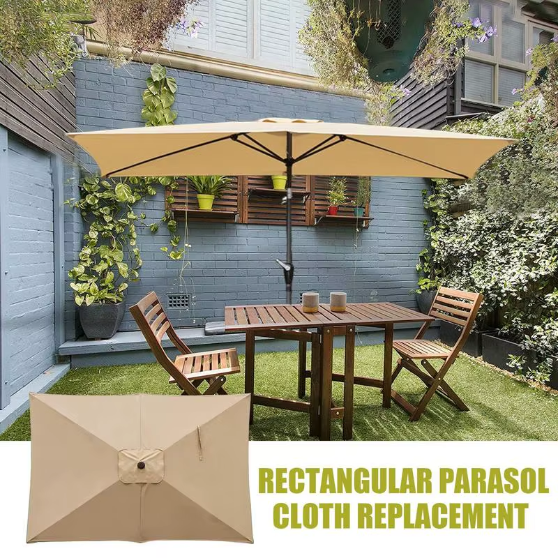 Umbrella Replacement Canopy 6.6X10Ft Rectangle Cantilever Umbrella Heavy Duty Ca