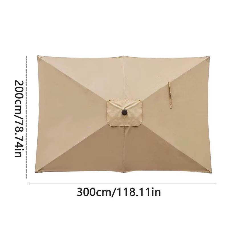 Umbrella Replacement Canopy 6.6X10Ft Rectangle Cantilever Umbrella Heavy Duty Ca