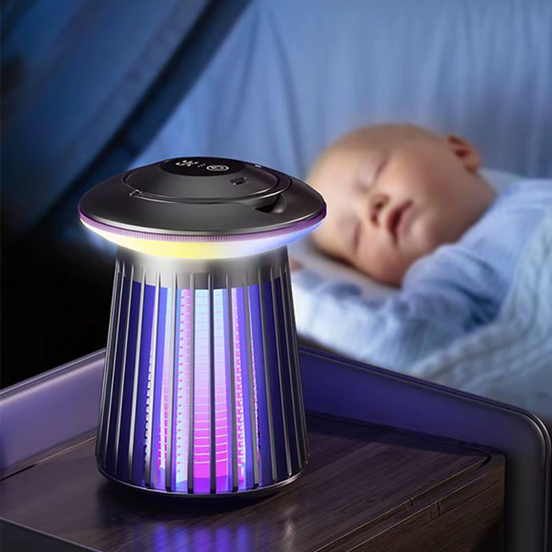 Gnats Zapper Indoor 2-In-1 USB Charging Cordless Gnats Trap Lamp Multifunctional