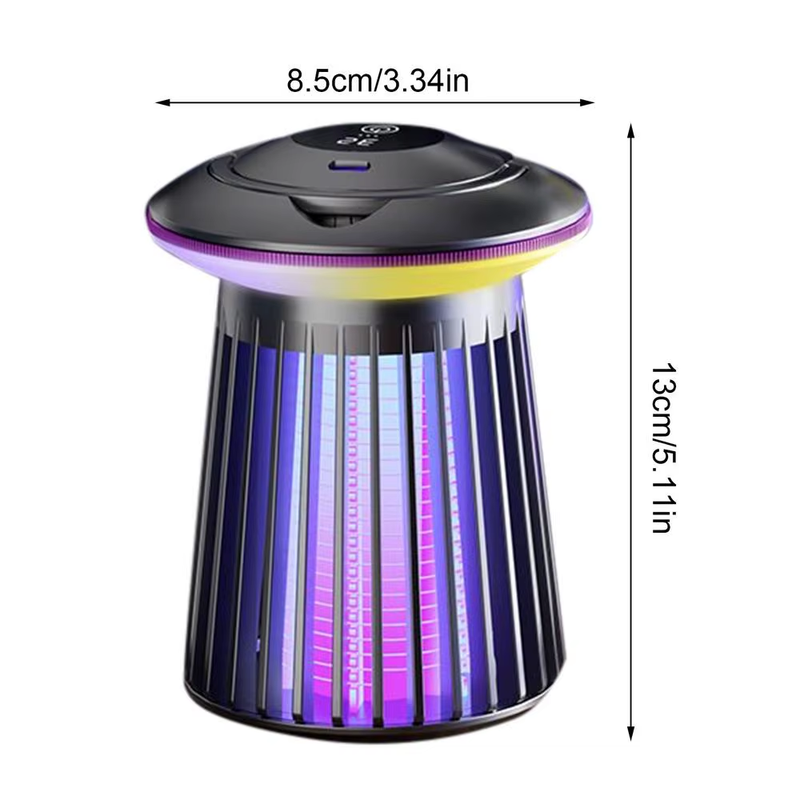 Gnats Zapper Indoor 2-In-1 USB Charging Cordless Gnats Trap Lamp Multifunctional