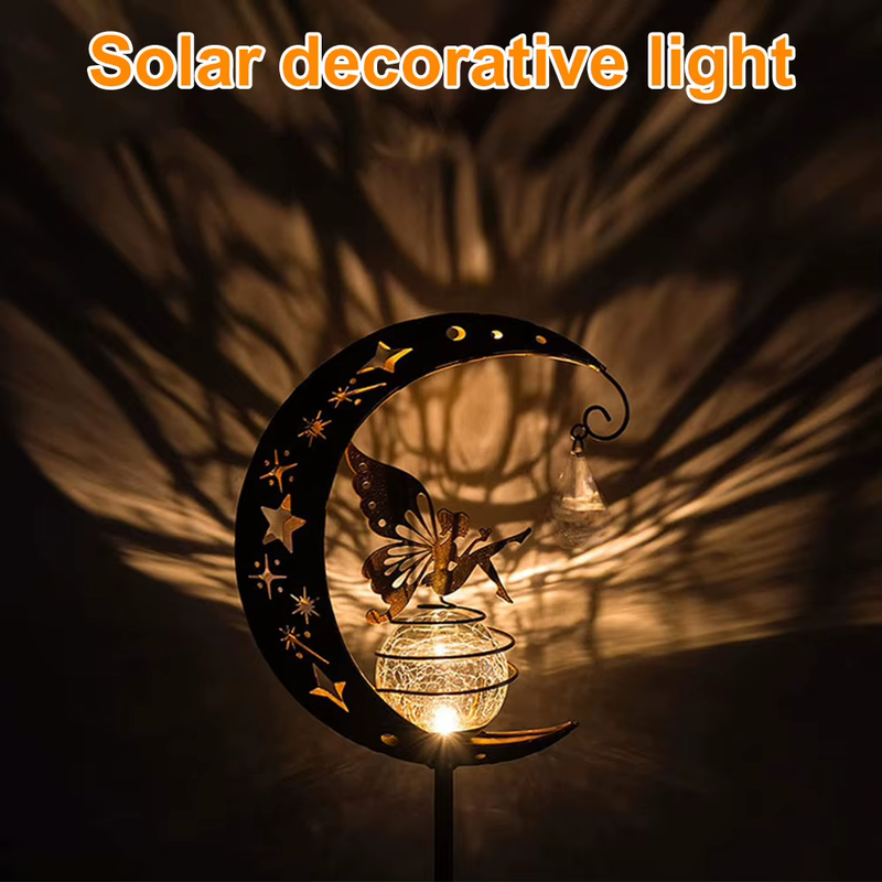 Solar Garden Lights Moon Fairy Light Fairy Moon Solar Lights Outdoor for Patio L