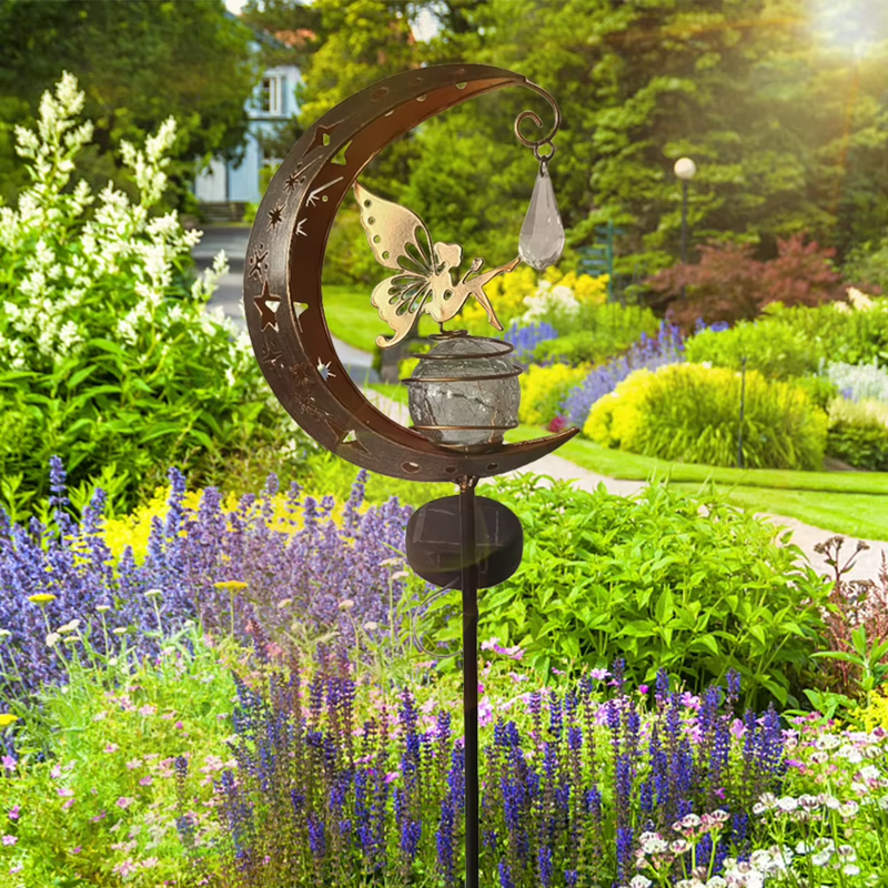 Solar Garden Lights Moon Fairy Light Fairy Moon Solar Lights Outdoor for Patio L
